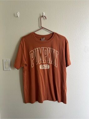 Pumpkin Spice Graphic Tee - Rust Orange